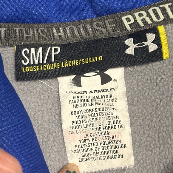 IMG academy fleece lined hoodie - under armour gray with blue size small - Picture 6 of 7